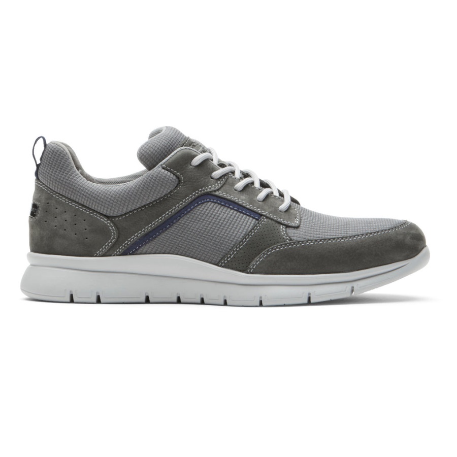 Rockport Menns Primetime Casual Mudguard Sneaker Grå Mesh Lea