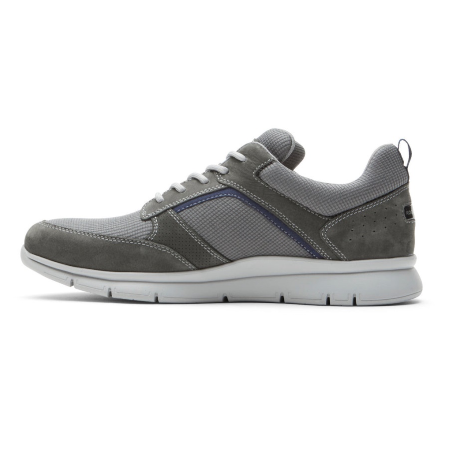 Rockport Menns Primetime Casual Mudguard Sneaker Grå Mesh Lea