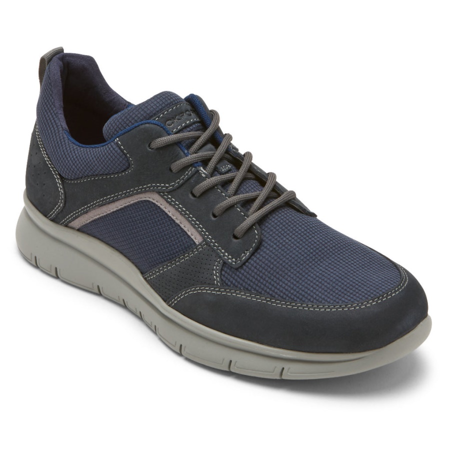 Rockport Menns Primetime Casual Mudguard Sneaker Marine Mesh Skinn