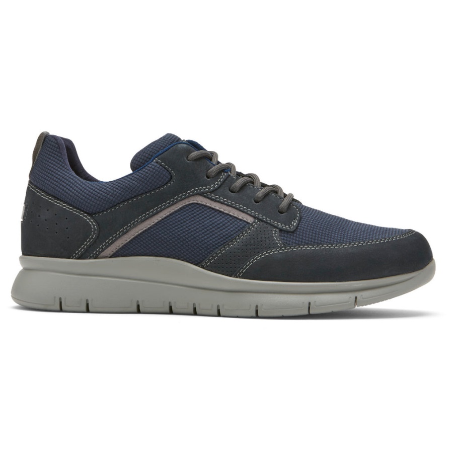 Rockport Menns Primetime Casual Mudguard Sneaker Marine Mesh Skinn