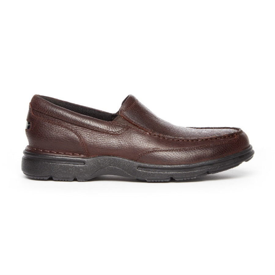 Rockport Menns Prowalker Eureka Plus Slip-on Mørkebrun