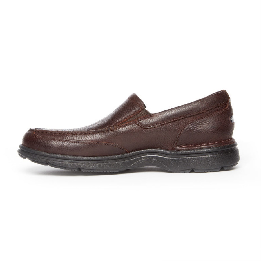 Rockport Menns Prowalker Eureka Plus Slip-on Mørkebrun