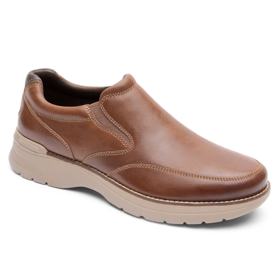Rockport Menns Prowalker Neste Slip-on Sal Tan Lea