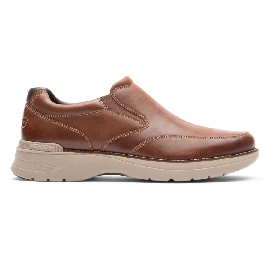 Rockport Menns Prowalker Neste Slip-on Sal Tan Lea