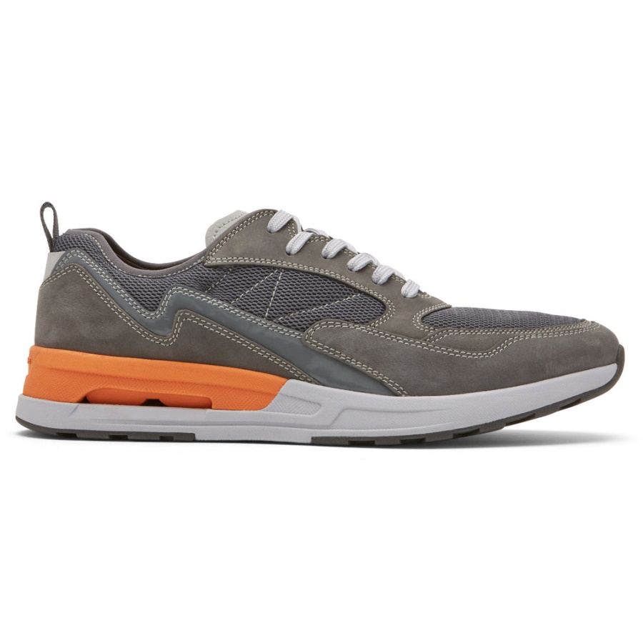Rockport Herre Pulsetech Sport Ubal Sneaker Stålgrå Nubuck Mesh