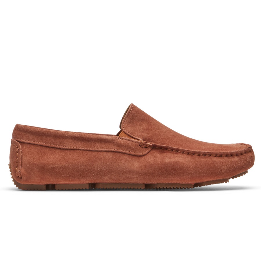 Rockport Herre Rhyder Venetiansk Loafer Tranebær Semsket Skinn