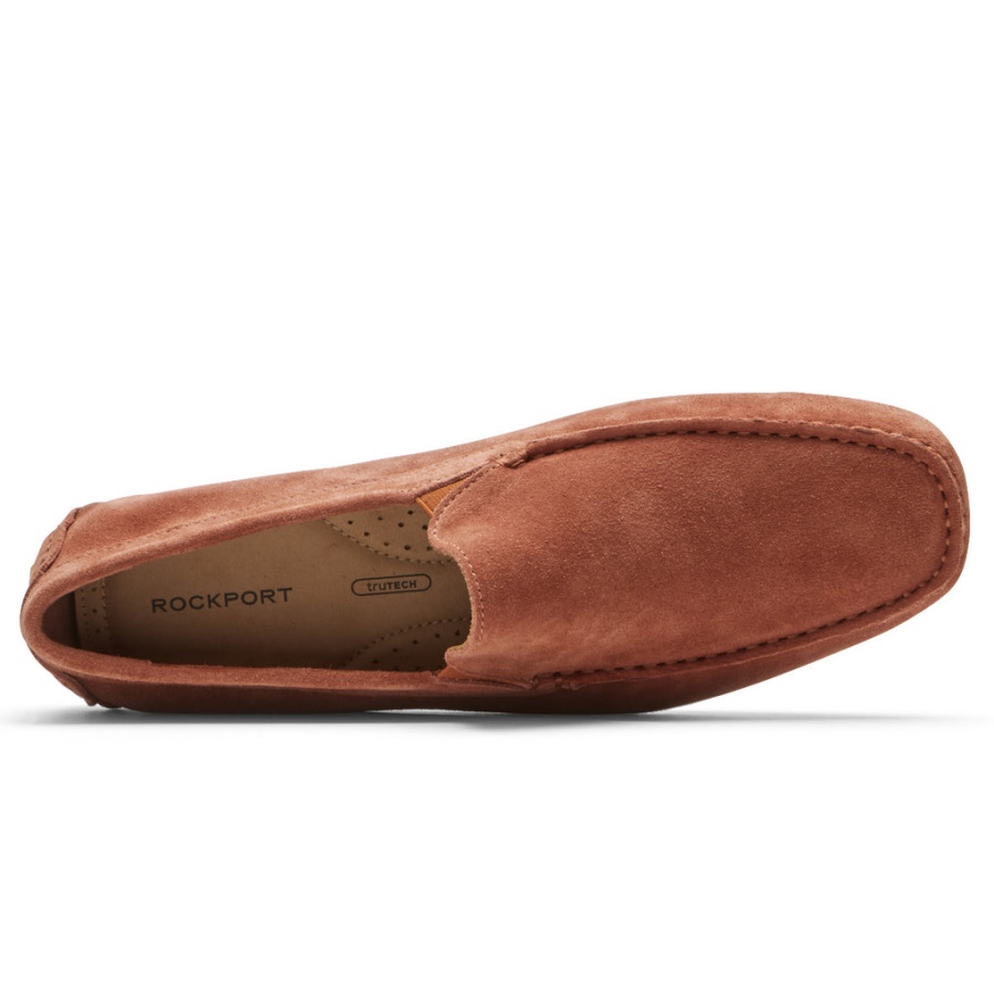 Rockport Herre Rhyder Venetiansk Loafer Tranebær Semsket Skinn