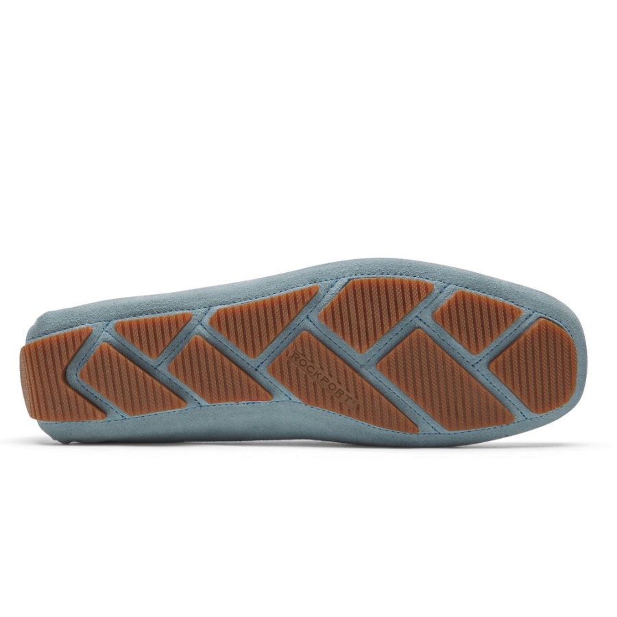 Rockport Herre Rhyder Venetiansk Loafer Lyseblå Semsket Skinn