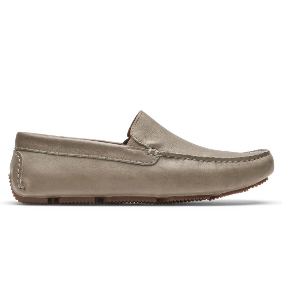 Rockport Herre Rhyder Venetiansk Loafer Taupe Tumlet Skinn