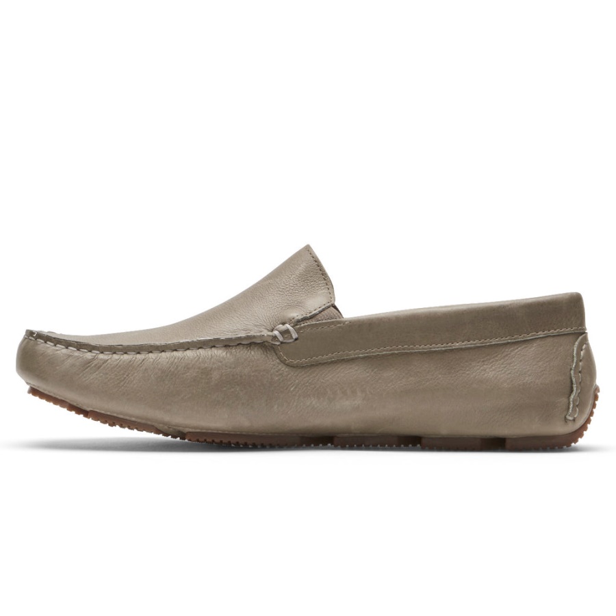Rockport Herre Rhyder Venetiansk Loafer Taupe Tumlet Skinn