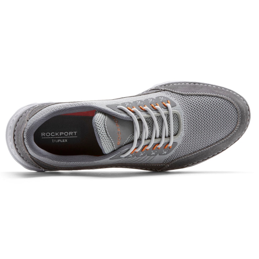 Rockport Herre Rocsports Sneaker Grå Mesh Semsket Skinn