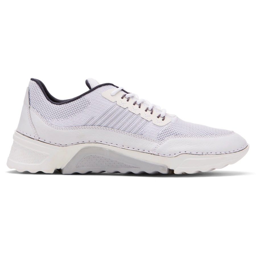 Rockport Herre Rocsports Sneaker Hvit Mesh Skinn