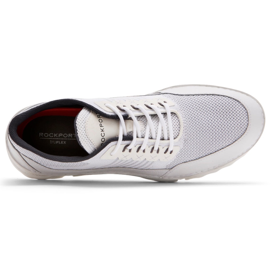 Rockport Herre Rocsports Sneaker Hvit Mesh Skinn