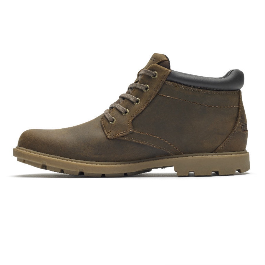 Rockport Herre Robuste Bucks Vanntett Boot Boston Tan