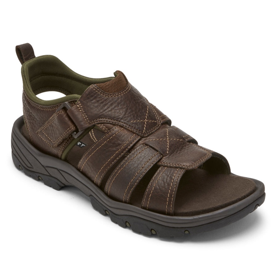Rockport Herre Springboro Rocklake Fisherman Sandal Brun