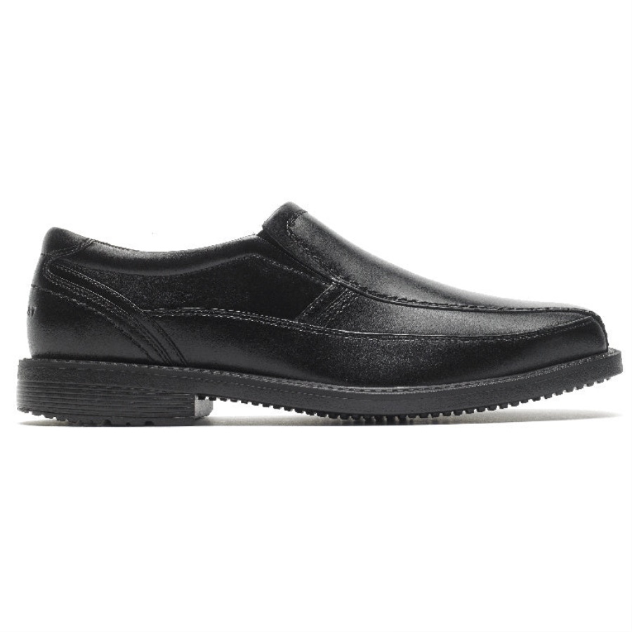 Rockport Herre Stil Leder 2 Sykkel Tå Slip-on Svart