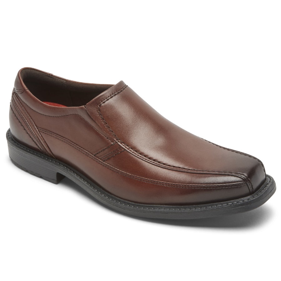 Rockport Herrestil Leder 2 Bike Toe Slip-on Ny Brun Gradient