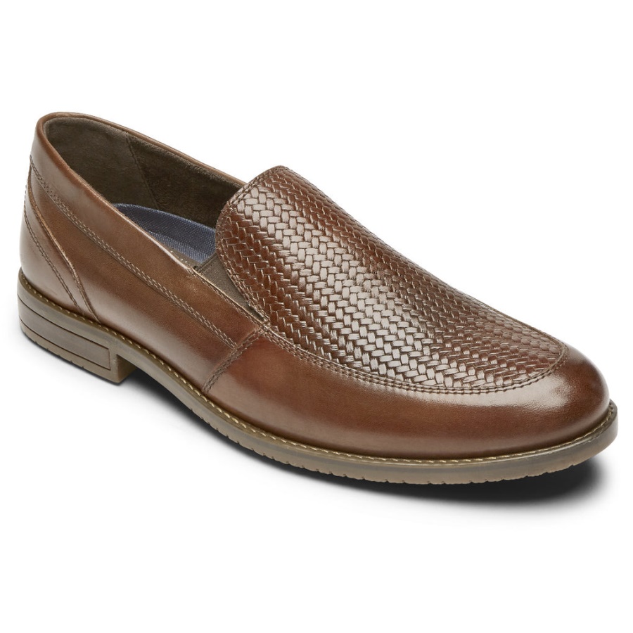 Rockport Herrestil Formål 3 Vevde Loafer Cognac