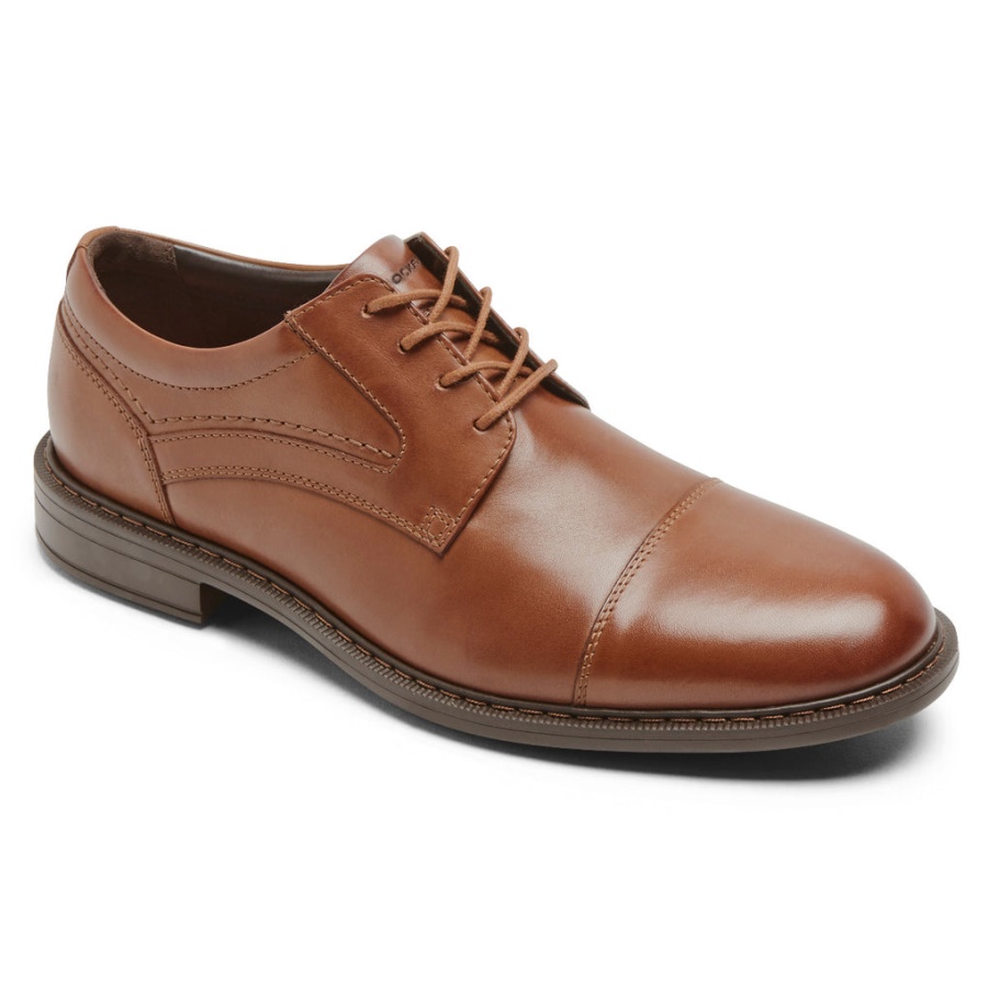 Rockport Menns Tanner Cap Toe Oxford Cognac
