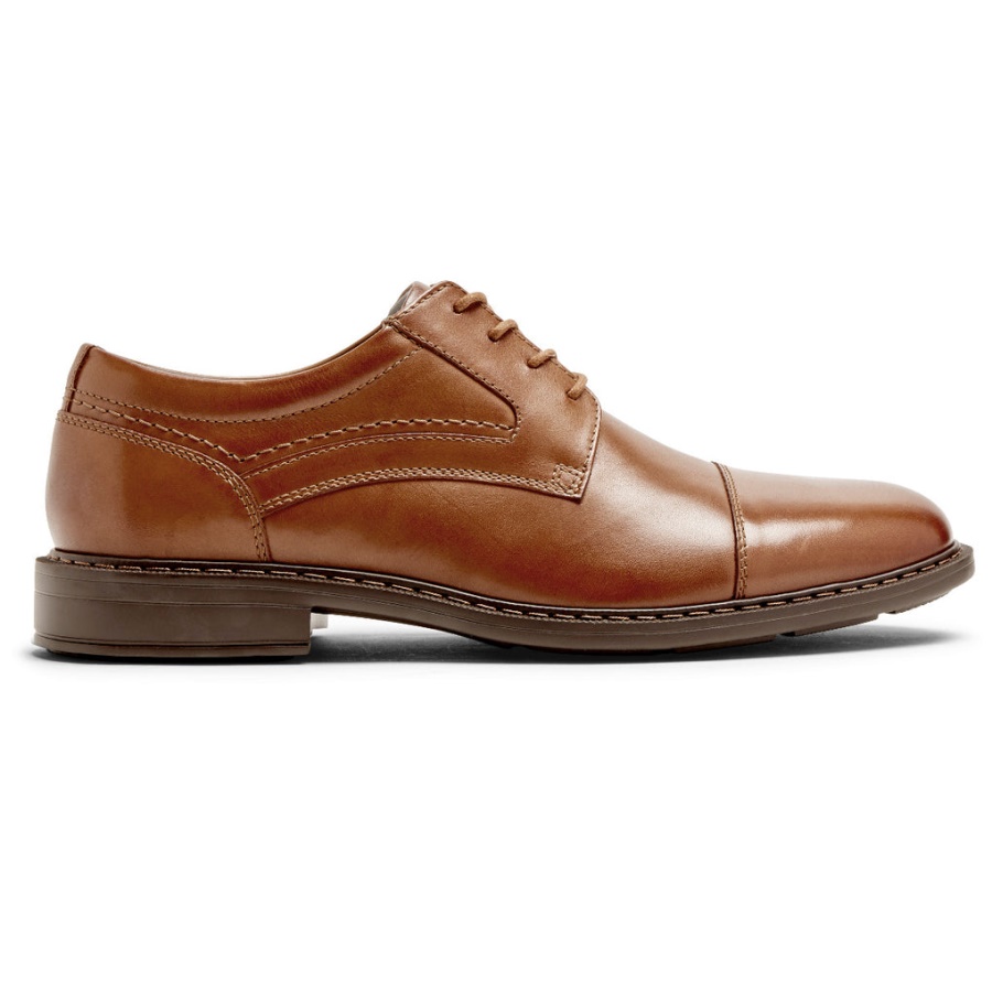 Rockport Menns Tanner Cap Toe Oxford Cognac