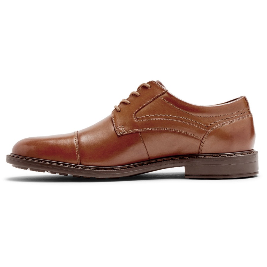 Rockport Menns Tanner Cap Toe Oxford Cognac
