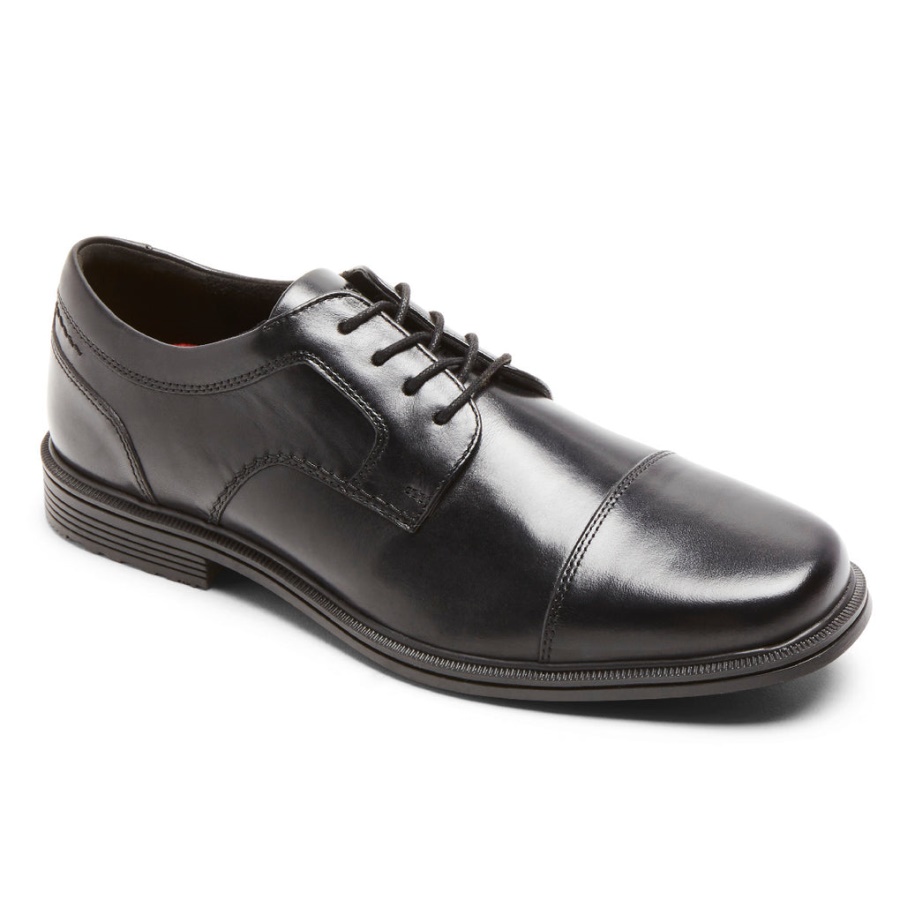 Rockport Herre Taylor Vanntett Cap Toe Oxford Svart