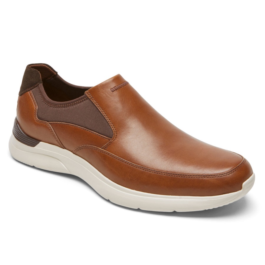 Rockport Menns Total Motion Aktiv Slip-on Sneaker Brunfarge