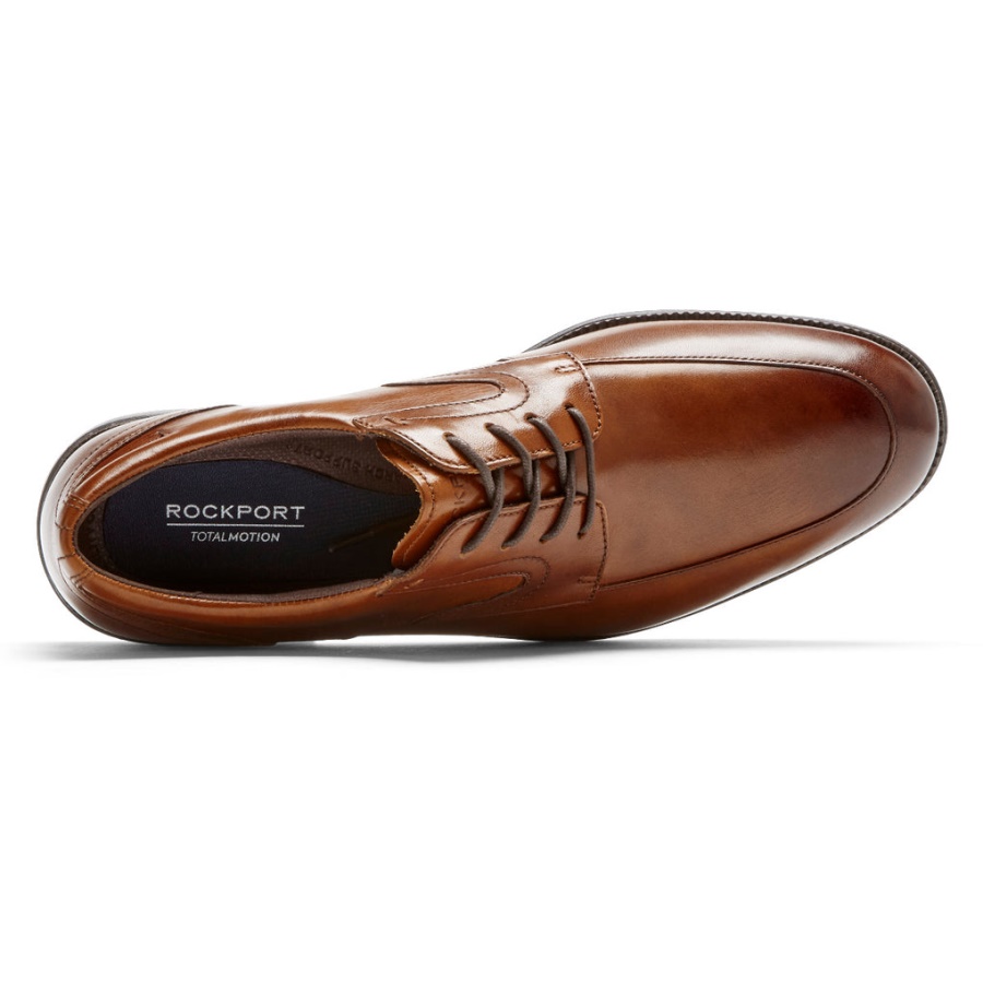 Rockport Menns Total Motion Dressport Forkle Tå Oxford Tan