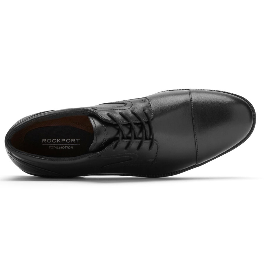 Rockport Menns Total Motion Dressport Cap Toe Oxford Svart