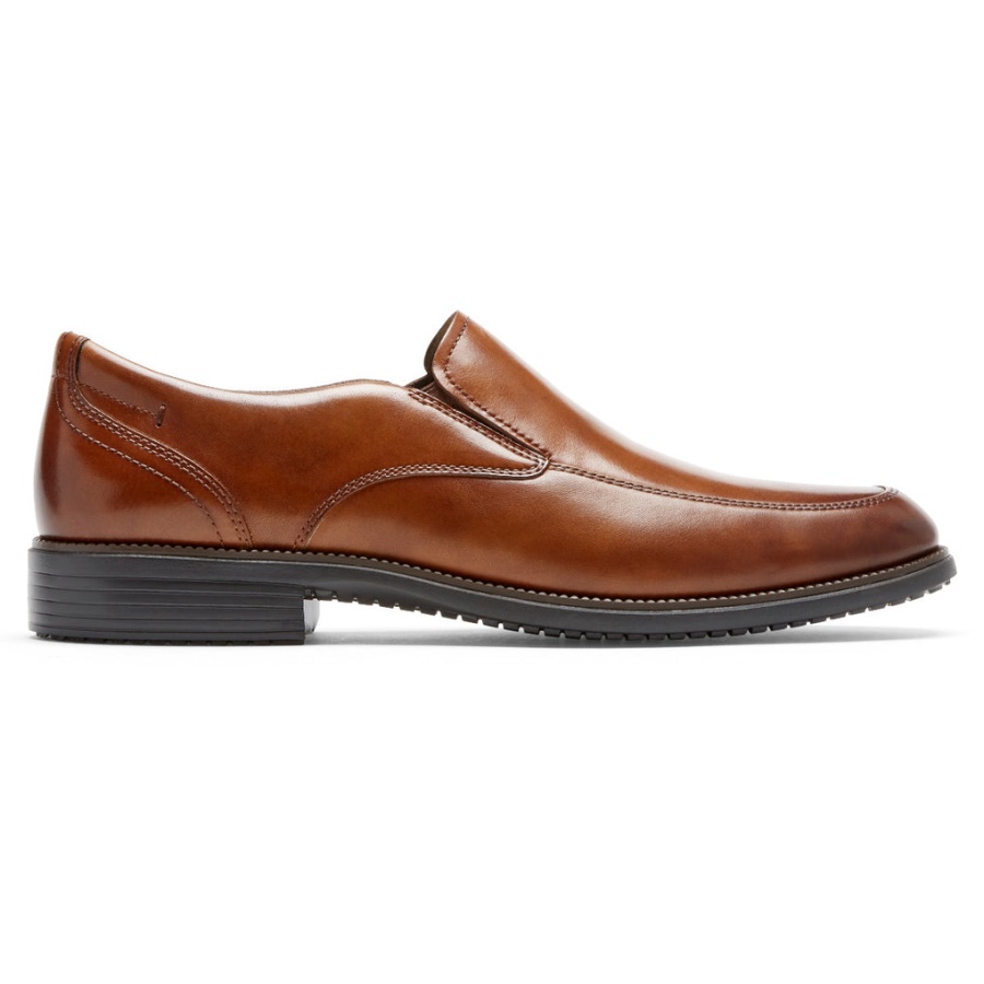 Rockport Menns Total Motion Dressport Slip-on Brunfarge