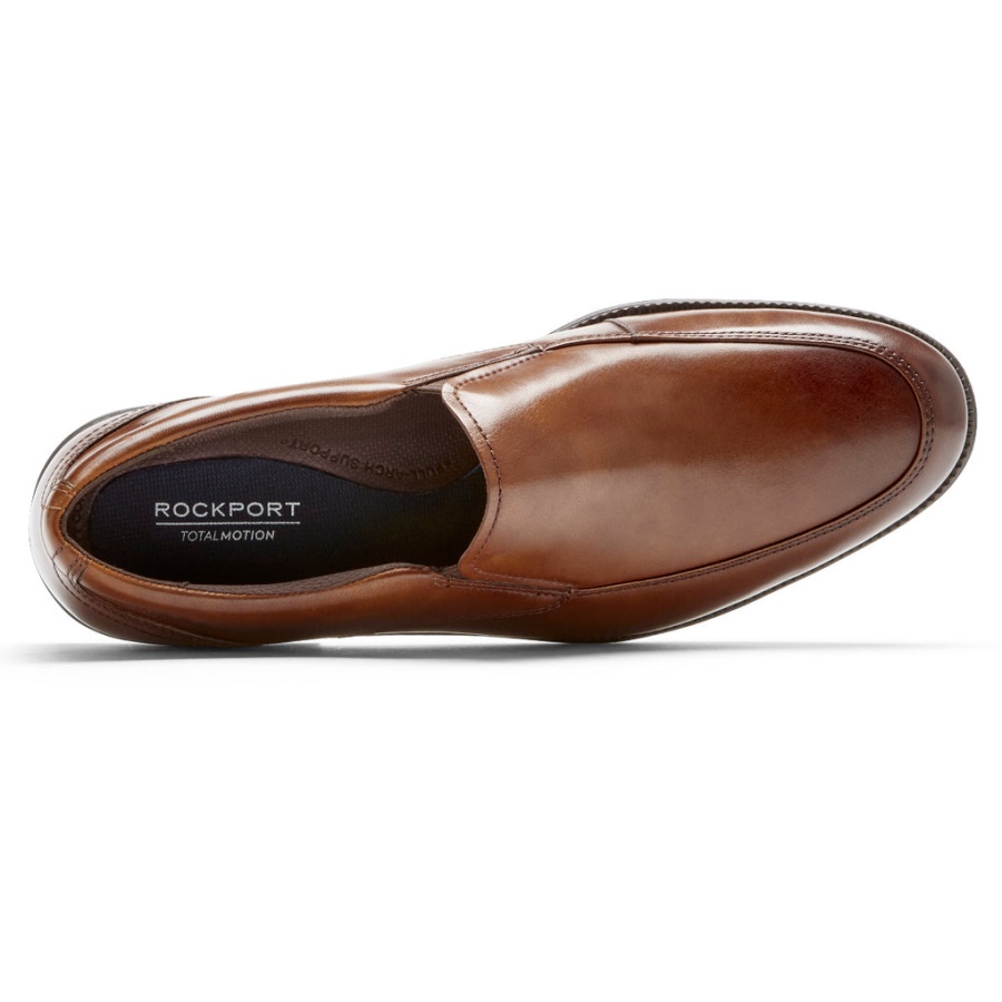 Rockport Menns Total Motion Dressport Slip-on Brunfarge
