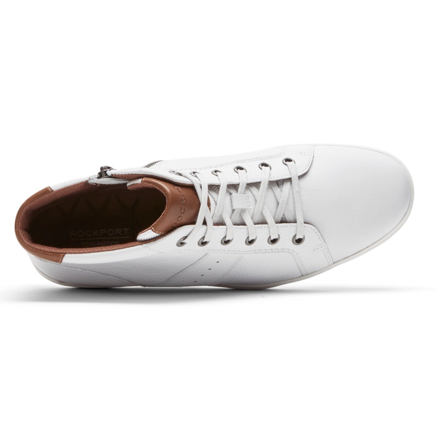 Rockport Menns Total Motion Lite Glidelås Sneaker Hvit