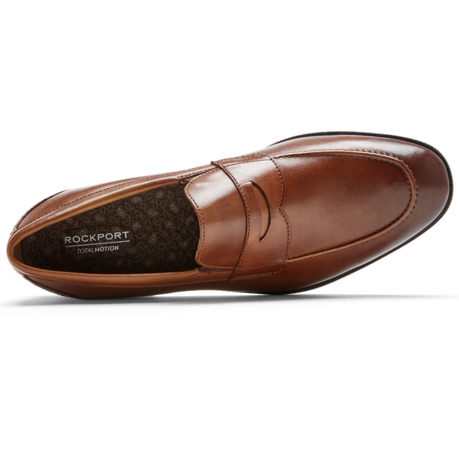 Rockport Herre Total Motion Kontor Penny Loafer British Tan