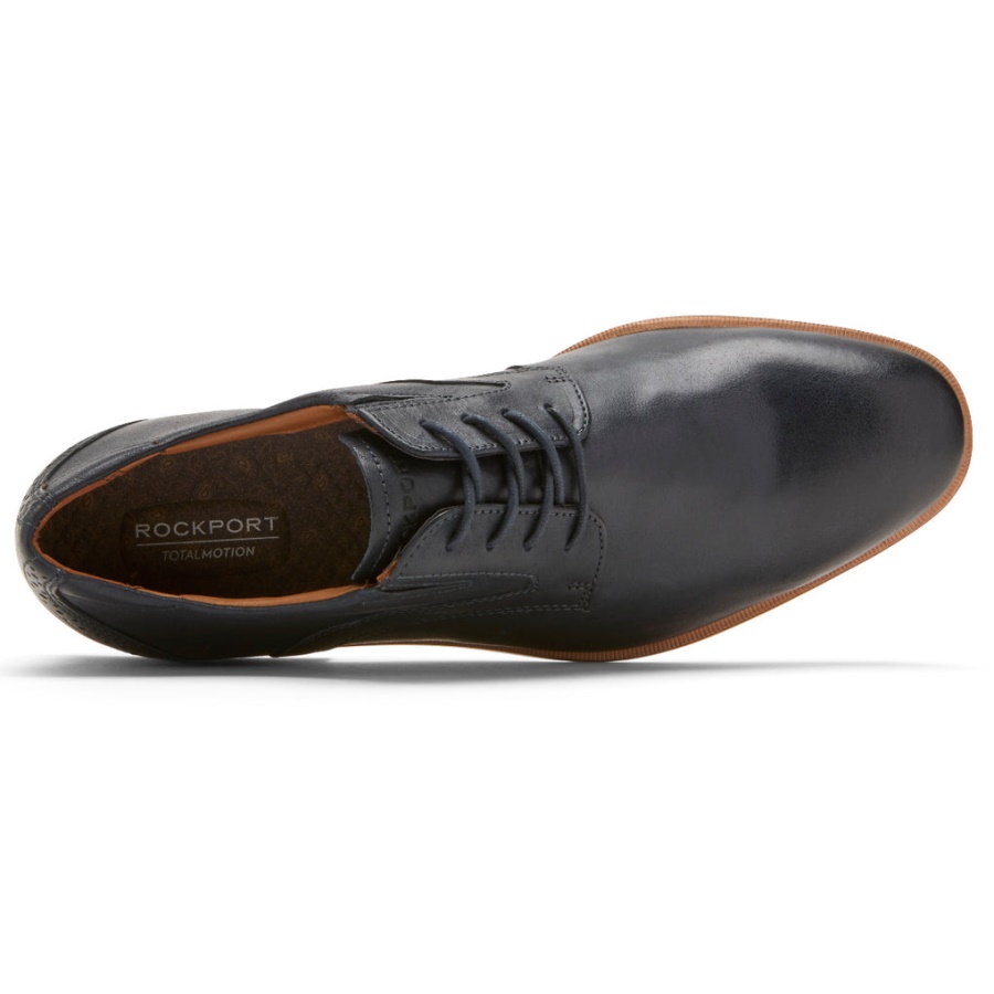 Rockport Menns Total Motion Kontor Vanlig Tå Oxford Ny Kjole Blues