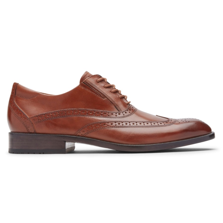 Rockport Herre Total Motion Office Wingtip British Tan