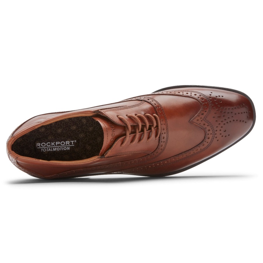 Rockport Herre Total Motion Office Wingtip British Tan