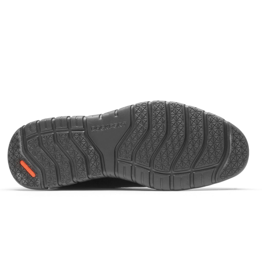 Rockport Menns Total Motion Sport Ren Tå Oxford Svart Skinn