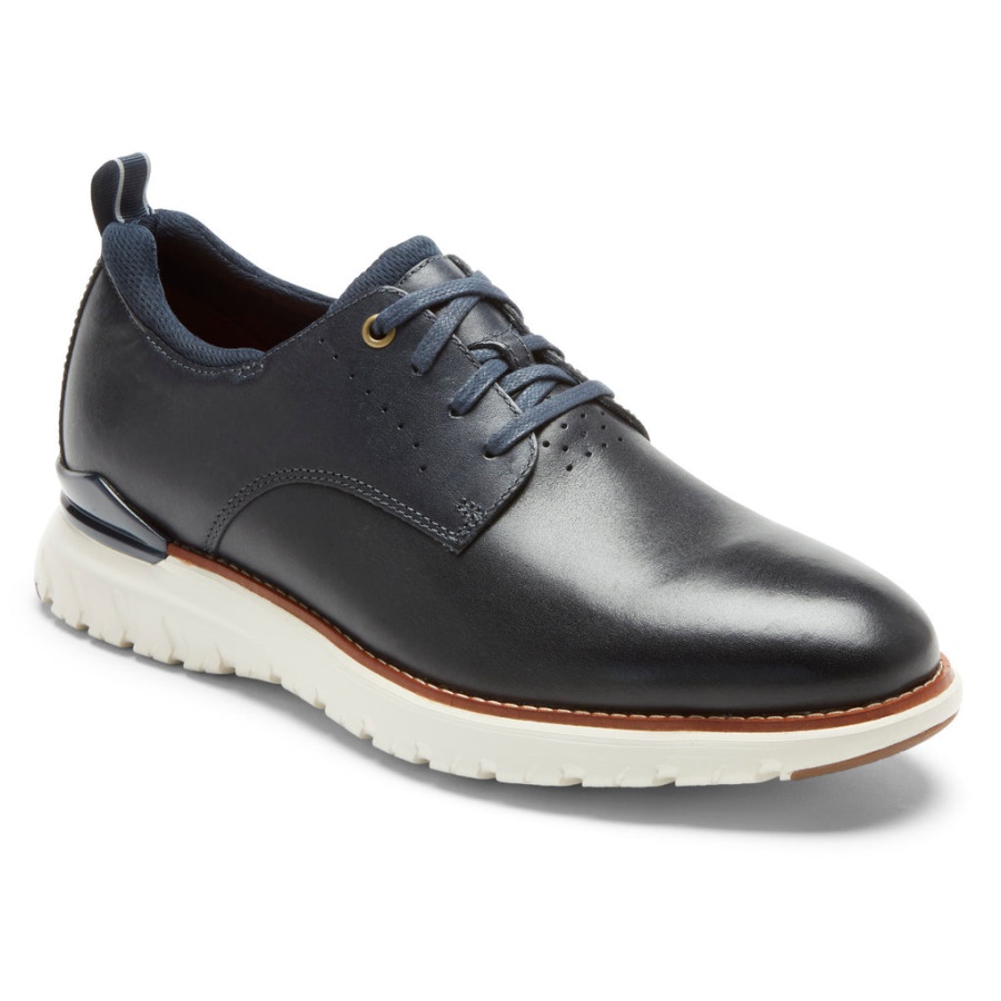 Rockport Menns Total Motion Sport Ren Tå Oxford Ny Kjole Blues