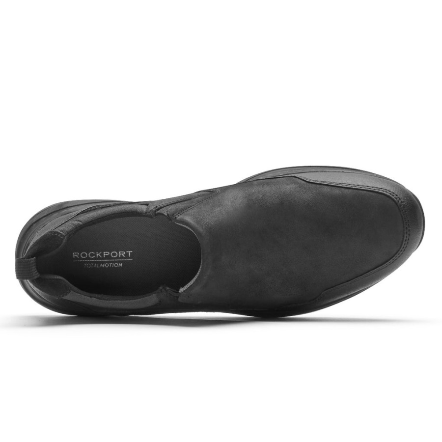Rockport Menns Total Motion Trail Slip-on-vanntett Svart