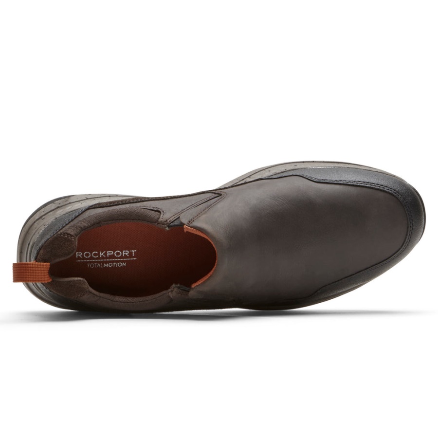 Rockport Menns Total Motion Trail Slip-on-vanntett Java