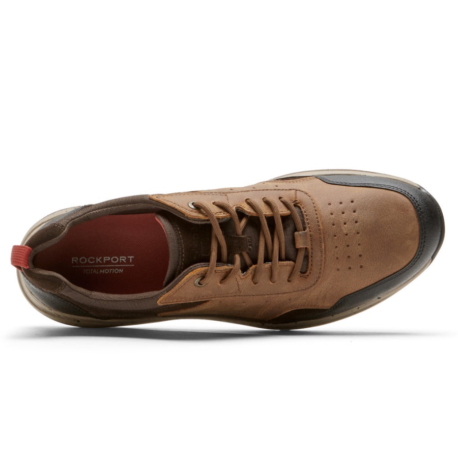 Rockport Menns Total Motion Trail Sneaker-vanntett Brunfarge