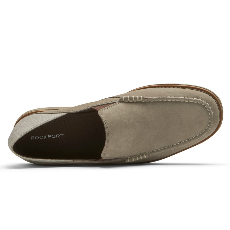 Rockport Herre Tucker Venetiansk Crush Back Loafer Rocksand