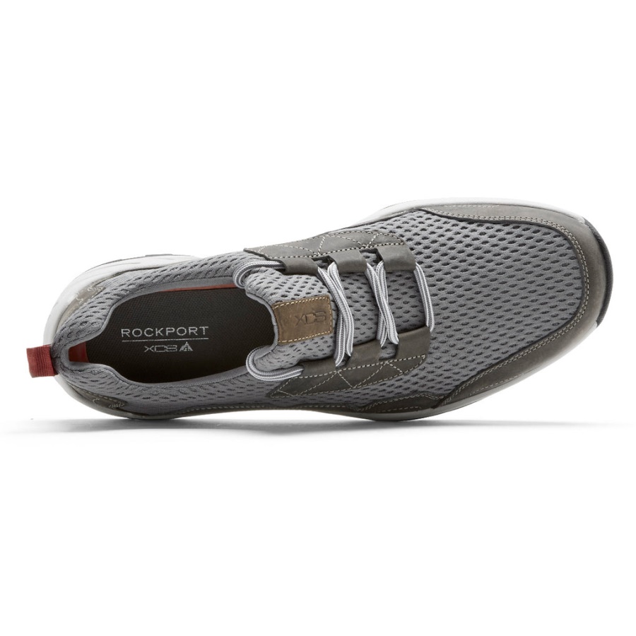 Rockport Menn Xcs Spruce Peak Slip-on Sneaker Grå Skinn Mesh
