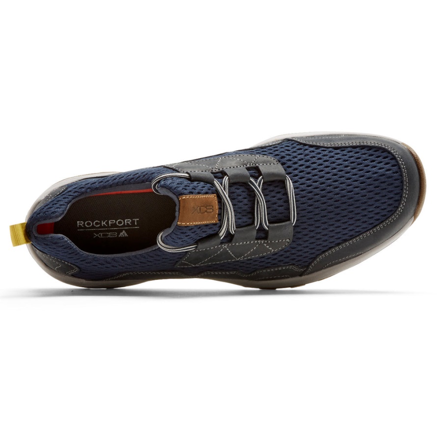 Rockport Menn Xcs Spruce Peak Slip-on Sneaker Ny Kjole Blues Skinn Mesh