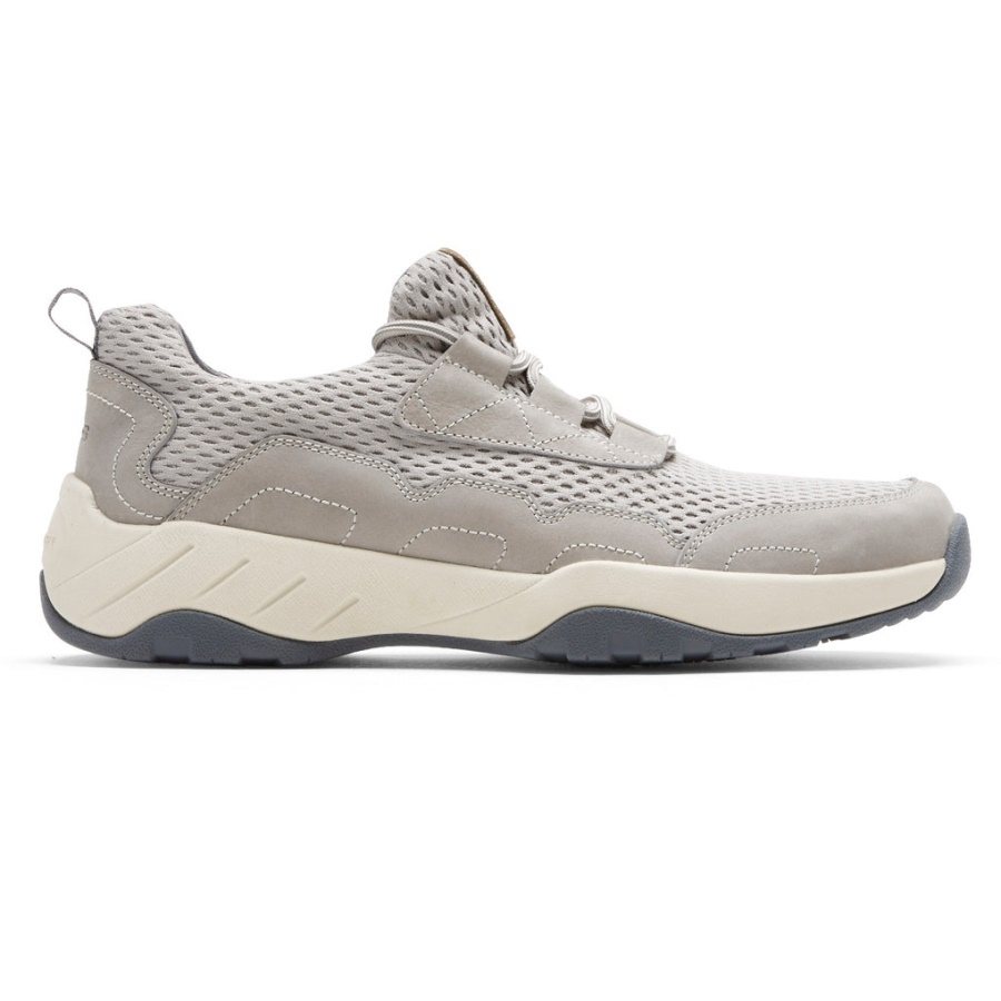 Rockport Menn Xcs Spruce Peak Slip-on Sneaker Stein Nubuck Mesh