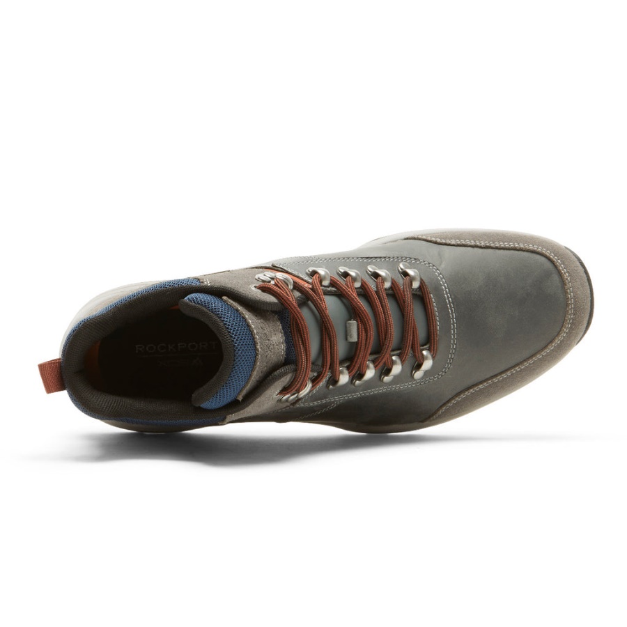 Rockport Menn Xcs Spruce Peak Trekker Støvel Vanntett Stålgrå