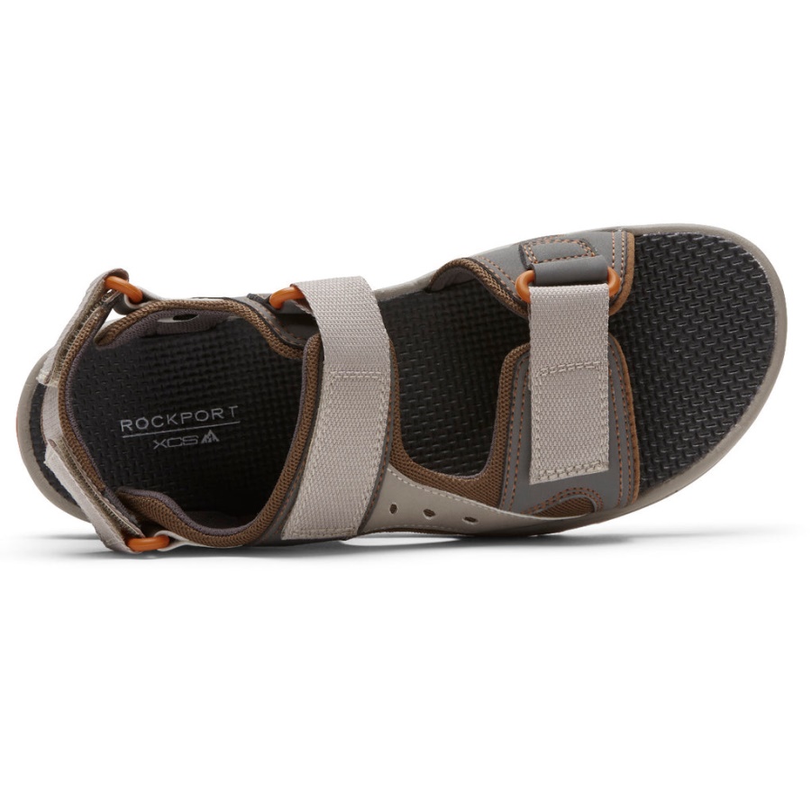 Rockport Herre Xcs Trail Teknikk Justerbar Sandal Stone Multi