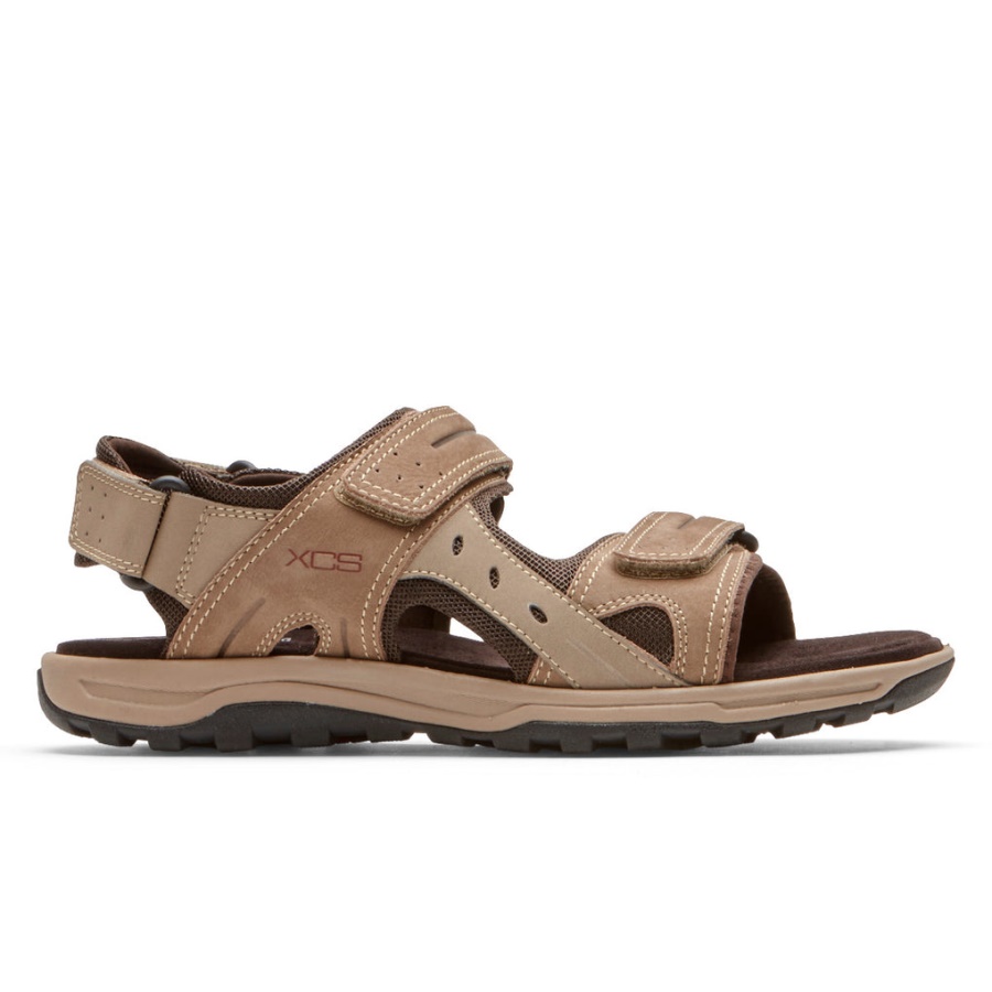 Rockport Menns Xcs Trail Teknikk Justerbar Sandal Taupe