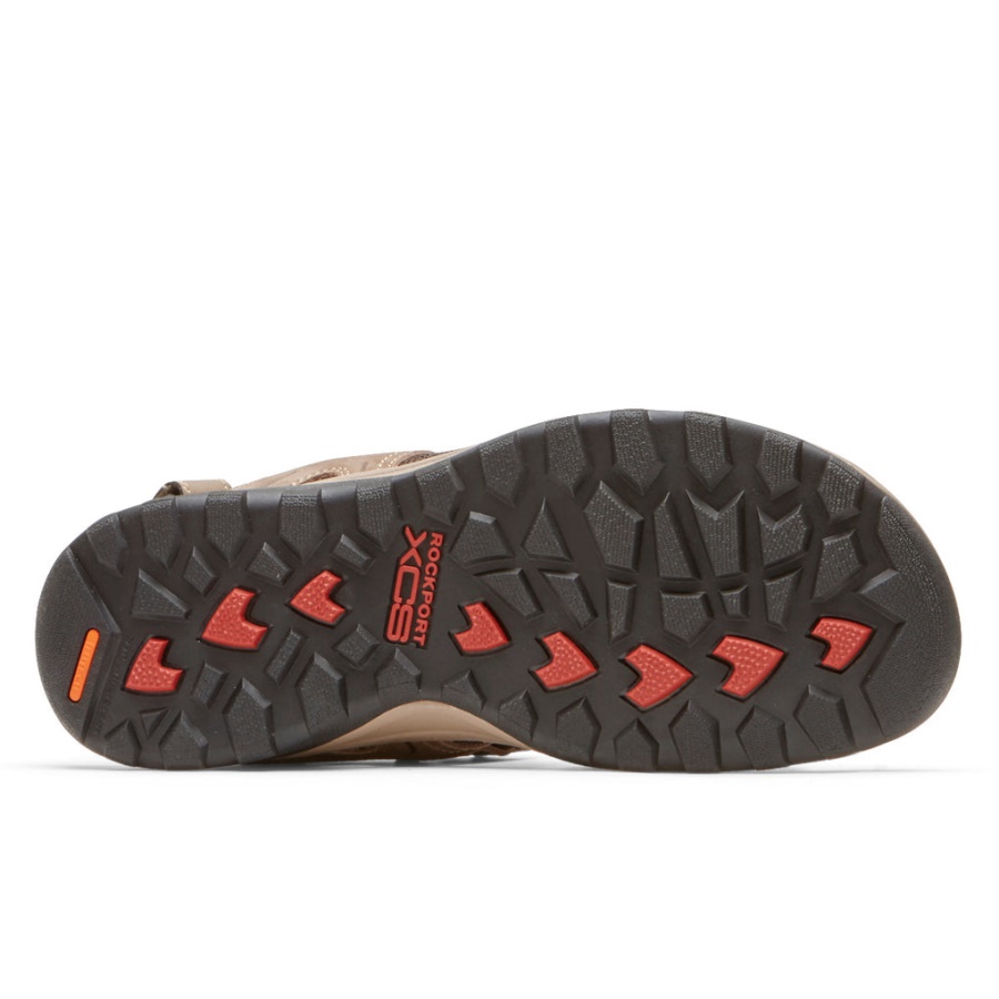 Rockport Menns Xcs Trail Teknikk Justerbar Sandal Taupe