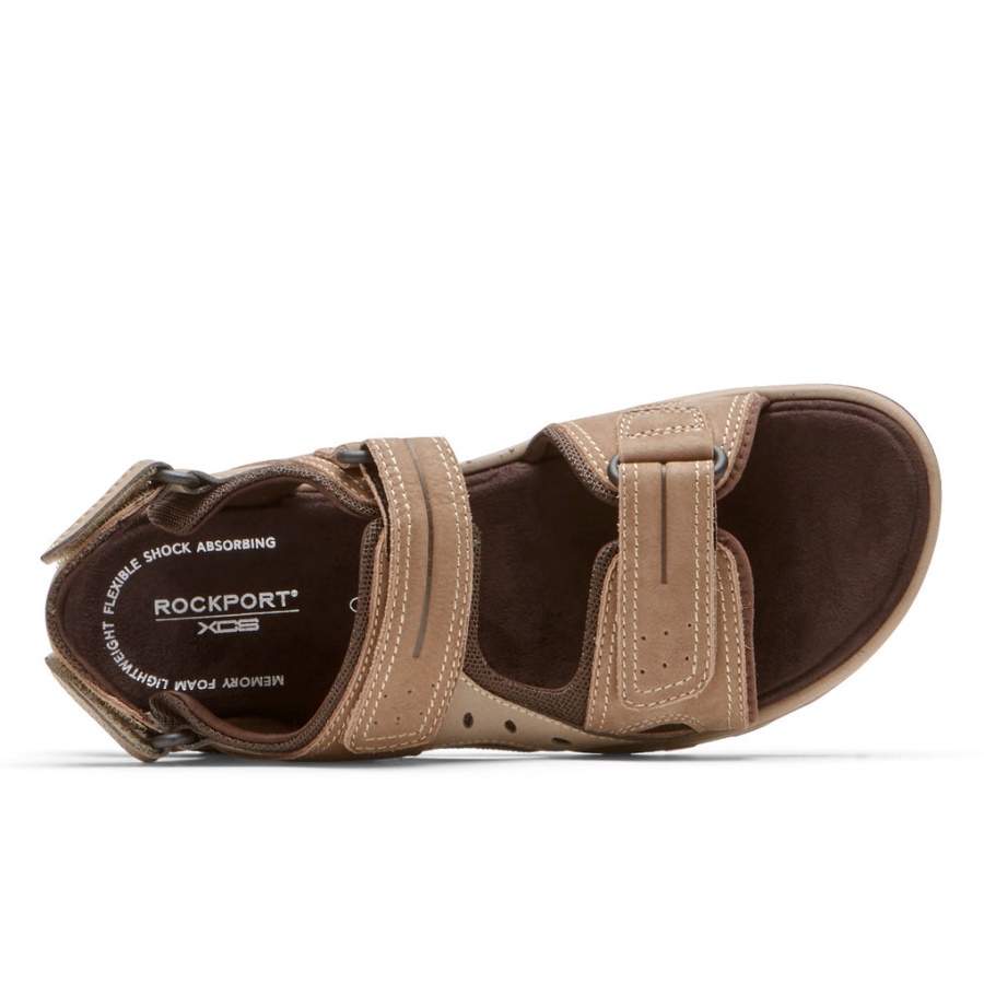 Rockport Menns Xcs Trail Teknikk Justerbar Sandal Taupe